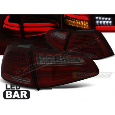 VW Golf 7 2013+ zadné lampy red smoke LED Bar (LDVWG5)
