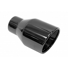 Nerez koncovka výfuku kruhová (vstup 63 mm, vystup 102 mm) čirna