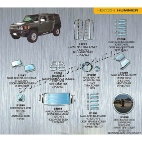Hummer H3 chróm autodoplnky