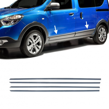 Nerez kryty dveří Dacia Dooker 2012-21 Nerez kryty dveří Dacia Dooker 2012-21