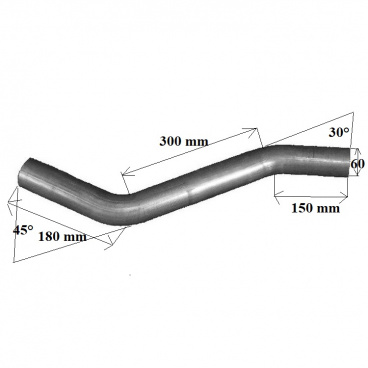 Univerzálne výfukové oceľové potrubie 60 mm