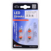 Žárovka 4LED 12V  suf. SV8.5 38mm červená  2ks