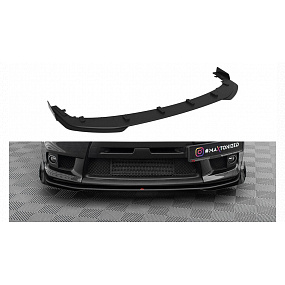 Splitter Mitsubishi Lancer EVO X Przód Street Pro Black + Gloss Flaps Splitter Mitsubishi Lancer EVO X Przód Street Pro Black + Gloss Flaps