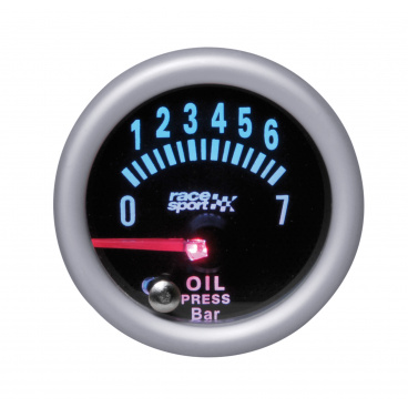 Prídavný budík Race Sport tlak oleja 52 mm čierny
