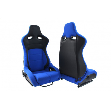 Športová polohovateľná sedačka A1 RACING FLURIO modrá
