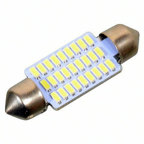 27 LED žiarovka sulfit modrá 38 mm 1 ks