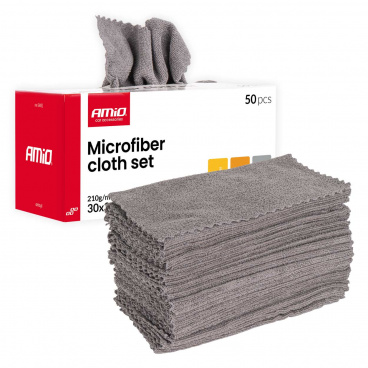 Sada utierok z mikrovlákna 50 ks. 210gsm 30x30cm AMIO-04492 Sada utierok z mikrovlákna 50 ks. 210gsm 30x30cm AMIO-04492