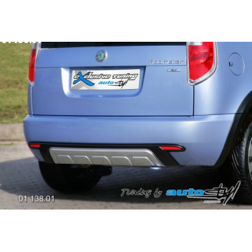 Škoda Roomster zadná difúzor lyžina All-road - čierný dezén + strieborná lyžina Škoda Roomster zadná difúzor lyžina All-road - čierný dezén + strieborná lyžina