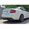 Bočné difúzory pod zadný nárazník pre Škoda Octavia RS Mk3, Maxton Design (čierny lesklý plast ABS)