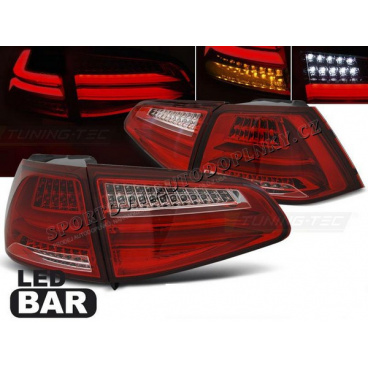 VW Golf 7 2013+ zadné lampy red white LED Bar (LDVWG4)