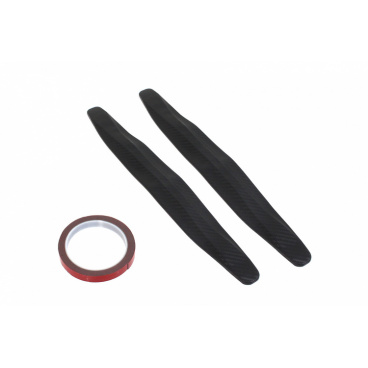 Čierny kryt nárazníka 400x53 mm 2 ks s lepidlom