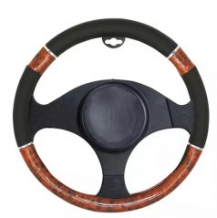 Potah na volant v imitaci dřeva 37-39 cm
