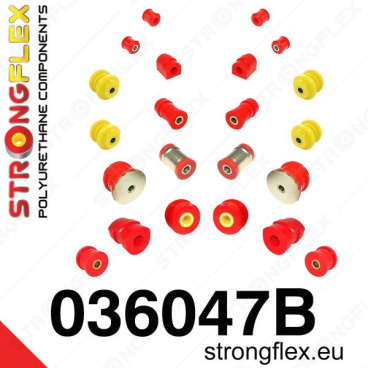 BMW rada 3 (E36) Strongflex zostava silentblokov pre prednú a zadnú nápravu 24 ks BMW rada 3 (E36) Strongflex zostava silentblokov pre prednú a zadnú nápravu 24 ks