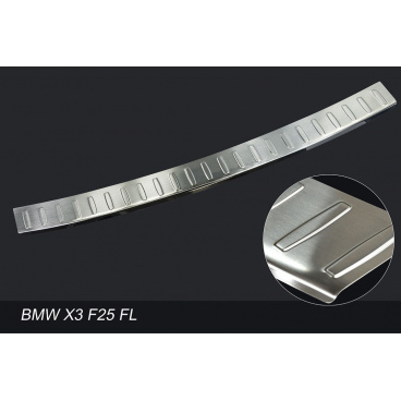 Nerez kryt- ochrana prahu zadného nárazníka BMW X3 F25 2014+