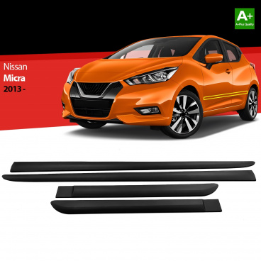 Plastové bočné ochranné lišty Nissan Micra 2013+ Plastové bočné ochranné lišty Nissan Micra 2013+