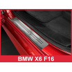 Nerez kryt- zostava-ochrana prahu zadného nárazníka + ochranné lišty prahu dverí BMW X6 F16 2014-16