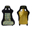 Športové kreslo SLIDE KS2 Premium Camouflage Dark Green Velur & Yellow Glitter