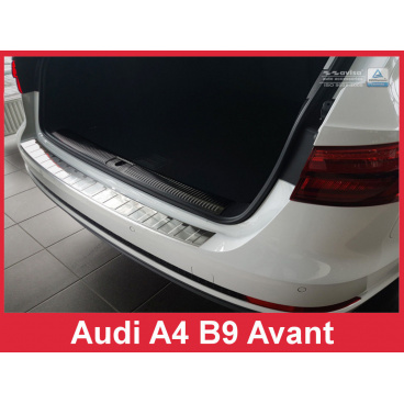 Nerez kryt- ochrana prahu zadného nárazníka Audi A4 B9 Avant 2015-16