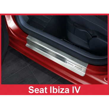 Nerez ochranné lišty prahu dverí 4ks Seat Ibiza 4 2008-16