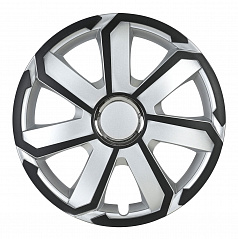 Puklica na koleso AEROSPIN 15" palcov čierno-strieborná