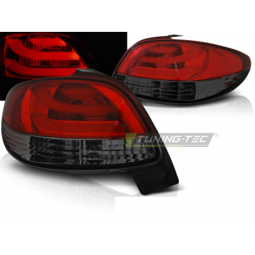 Peugeot 206 10.1998- zadné lampy red smoke LED BAR (LDPE21)