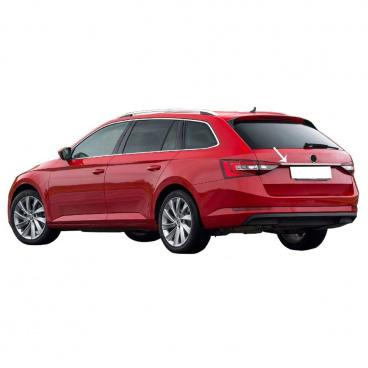 Nerez chróm lišta nad ŠPZ Omtec Škoda Superb 2015+ Nerez chróm lišta nad ŠPZ Omtec Škoda Superb 2015+