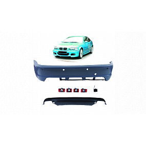 Nárazník BMW 3 E46 Zadný s difúzorom Nárazník BMW 3 E46 Zadný s difúzorom