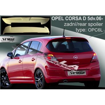Opel Corsa D 5D 2006+ zadný spoiler Opel Corsa D 5D 2006+ zadný spoiler