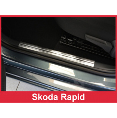 Nerez ochranné lišty prahu dverí 2ks vnútorné Škoda Rapid 2013-16