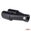 Nerezová koncovka výfuku dual 2x76 mm čierna