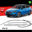 Nerez kompletné obloženie okien Škoda Scala 2019+ (10 dielov)