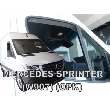 Veterné clony, ofuky okien (deflektory, plexi), Mercedes Sprinter III W907 2018+ 2. dver. krátke