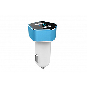 Ładowarka samochodowa z woltomierzem 2xUSB PCH PRO-05 AMIO-02358