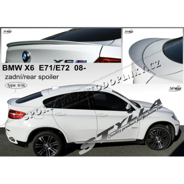 BMW X6 E71 E72 2008- zadný spoiler (EÚ homologácia) BMW X6 E71 E72 2008- zadný spoiler (EÚ homologácia)
