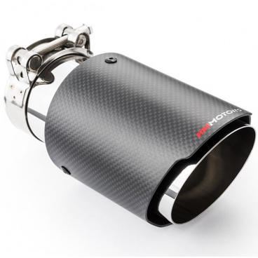 Nerez koncovka výfuku RM s karbón krytom 63/89 mm Nerez koncovka výfuku RM s karbón krytom 63/89 mm