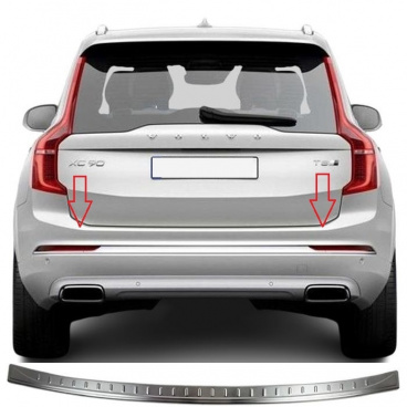 Nerez leštený kryt hornej hrany zadného nárazníka Volvo XC90 II 2015-2023 Nerez leštený kryt hornej hrany zadného nárazníka Volvo XC90 II 2015-2023