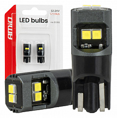 LED žiarovky CANBUS W5W T10 2020 6SMD biele 12V 24V AMIO-05010