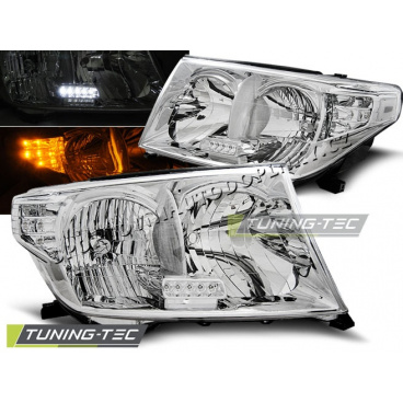 Toyota Land Cruiser FJ200 2007- přední čirá světla chrome LED Toyota Land Cruiser FJ200 2007- přední čirá světla chrome LED