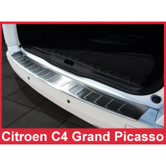 Nerez kryt- ochrana prahu zadného nárazníka Citroen C4 Grand Picasso I 2006-13