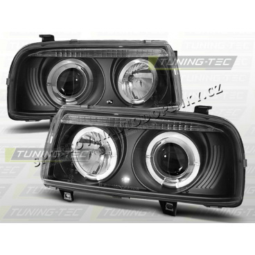 VW Vento 1992-98 Predné číre svetlá Angel Eyes Black (LPVW88)
