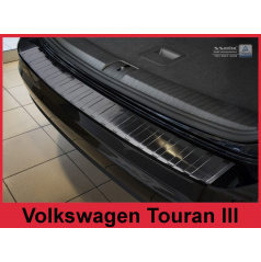 Nerez kryt- čierna ochrana prahu zadného nárazníka Volkswagen Touran III 2015+