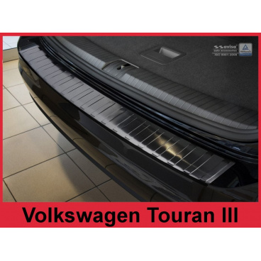 Nerez kryt- čierna ochrana prahu zadného nárazníka Volkswagen Touran III 2015+ Nerez kryt- čierna ochrana prahu zadného nárazníka Volkswagen Touran III 2015+