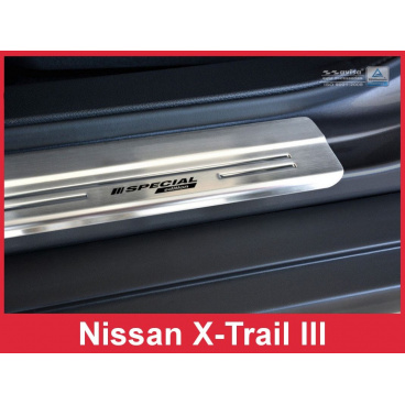 Nerez ochranné lišty prahu dverí 4ks Špeciálna edícia Nissan X-Trail 3 2014-17