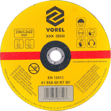 Kotouč řezný na kov 230 x 22 x 3,2 mm Kotouč řezný na kov 230 x 22 x 3,2 mm
