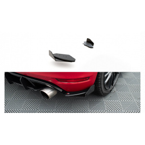 Splitter Volkswagen Golf VI GTI Tył Boczne Racing Durability Black + Gloss Flaps