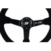 Športový volant WRC čierny semiš 350 mm