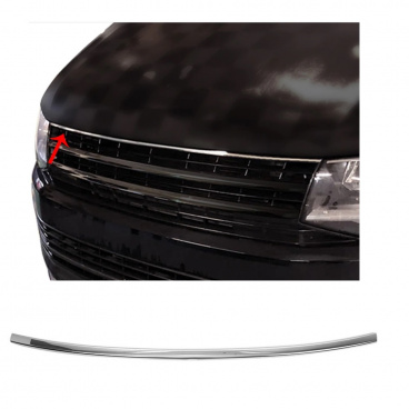 Nerez horná lišta prednej masky Omtec VW T6 2015-19 bez loga Nerez horná lišta prednej masky Omtec VW T6 2015-19 bez loga