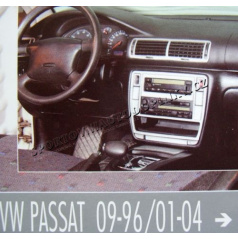 VW Passat 2000-04 dekor prístrojovej dosky alu 20 ks
