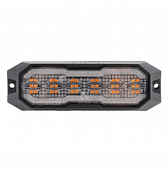 Výstražná oranžová lampa s oranžovým obrysovým svetlom LED R65 R148 12V 24V 24W