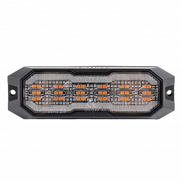 Výstražná oranžová lampa s oranžovým obrysovým svetlom LED R65 R148 12V 24V 24W Výstražná oranžová lampa s oranžovým obrysovým svetlom LED R65 R148 12V 24V 24W